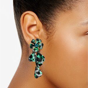 kate spade Gold-Tone  Flower Linear Drop Earrings